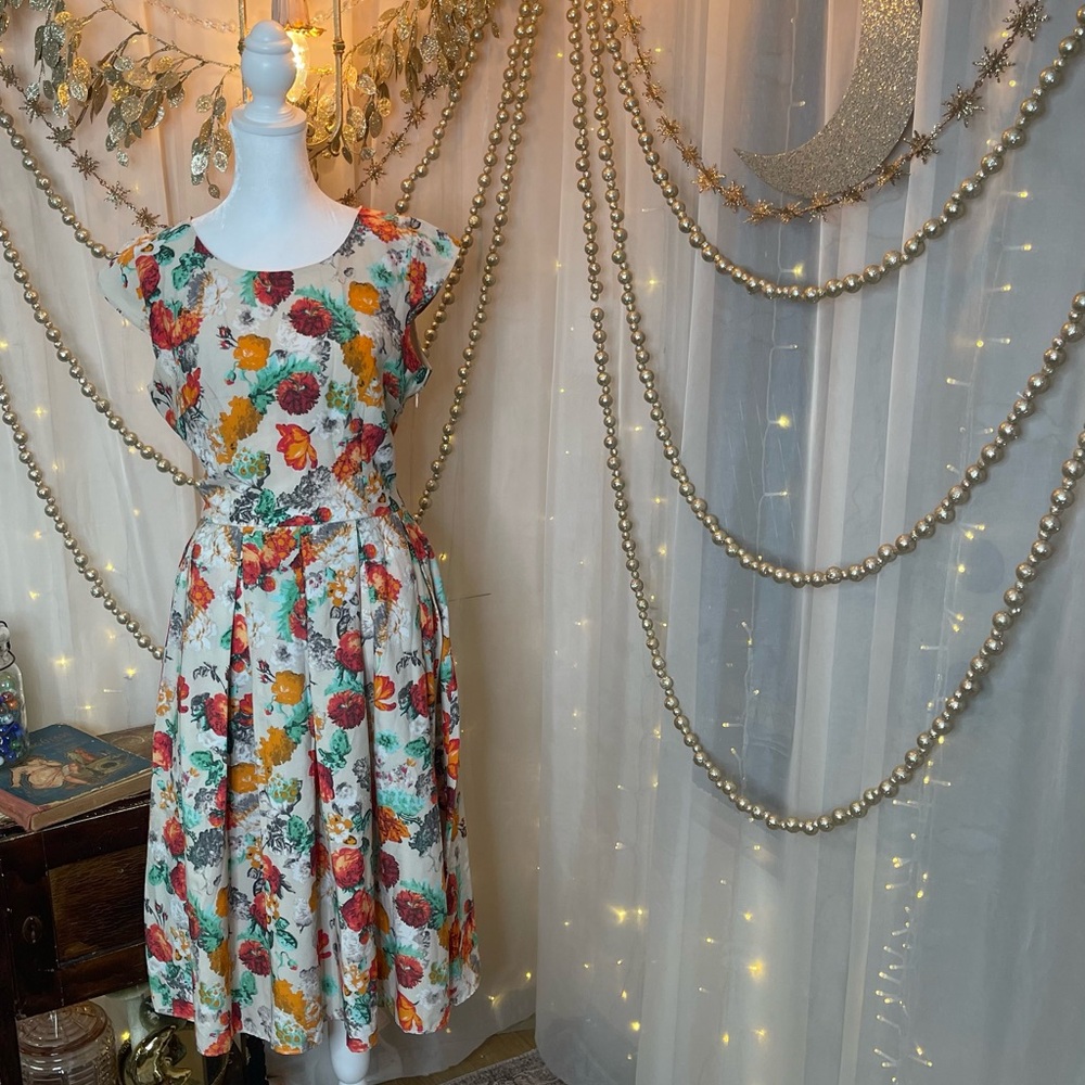 Tan Cap Sleeve Midi Dress